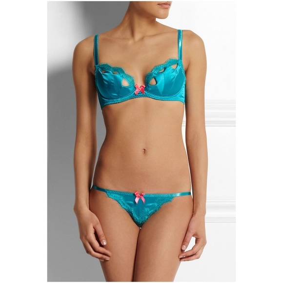 Agent Provocateur Lavelle Silk Turquoise Brief AP4 Large NWT $190 - Picture 6 of 10